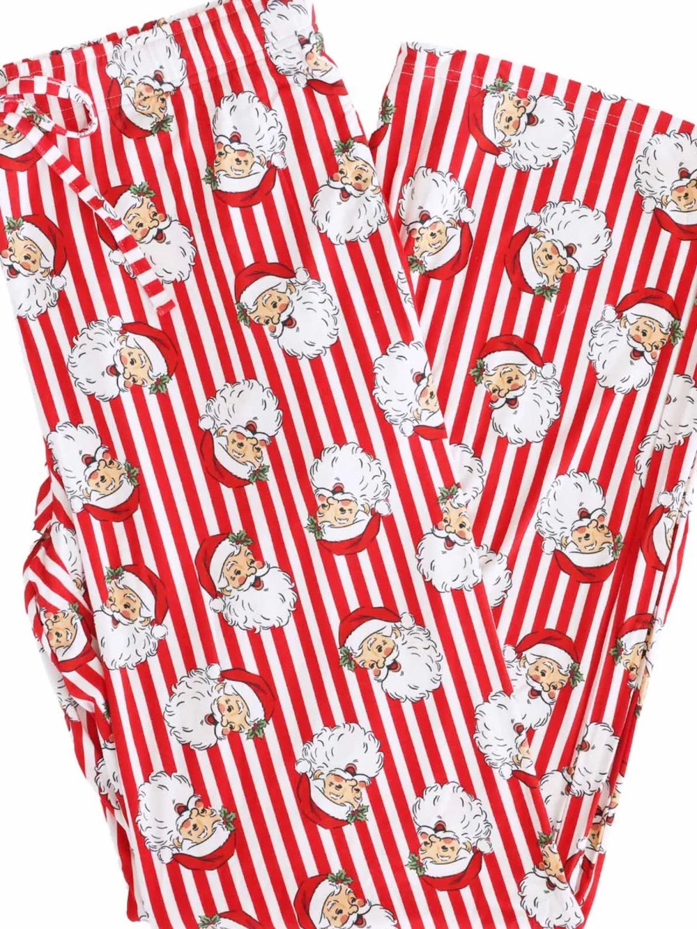 Caden Lane Xs Festive Santa Stripe pants - Red & White Santa